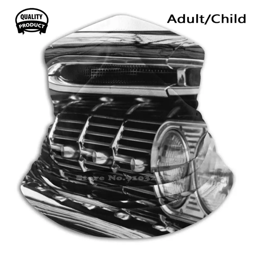 

Vintage Chevy Impala Washable Breathable Reusable Print Mouth Mask Chevy Chevy Impala Chevrolet Vintage Car Black And White