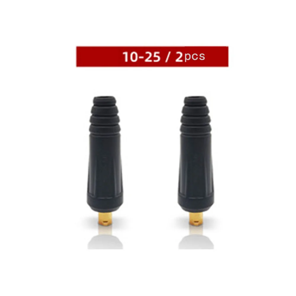 

2pcs DKJ10-25 Welding Cable Male Connector Plug Welder Quick Fitting Male Cable Connector Plug Welding Machine 200A