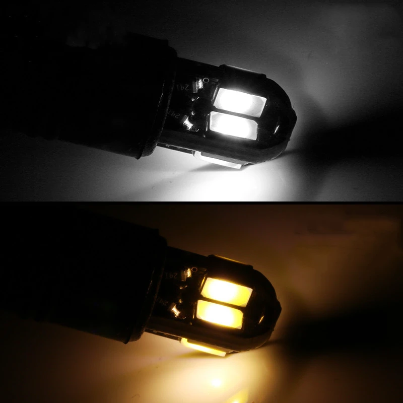 

10PCS T10 Led Car Interior Bulb Canbus Error T10 White 5730 8SMD LED 12V Car Side Wedge Light White Lamp Bulb