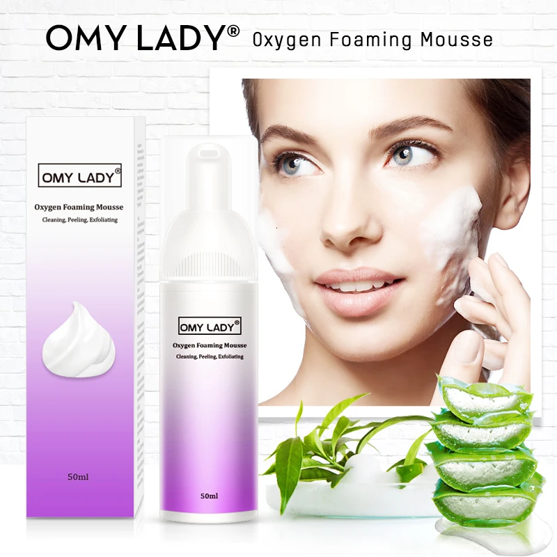 OMY LADY кислородный Пенящийся мусс алоэ вера глубокое очищение лица моющее