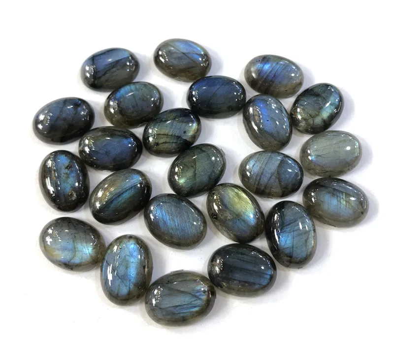 Овальные бусины из лабрадорита 12*16 мм 3 шт