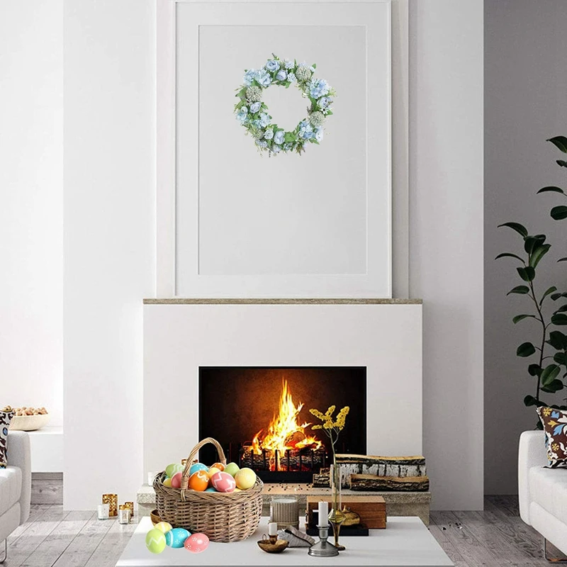 Artificial Hydrangea Peony Floral Spring Wreath With Green Leaves Welcome Front Door For Wedding Wall Home Decor | Дом и сад