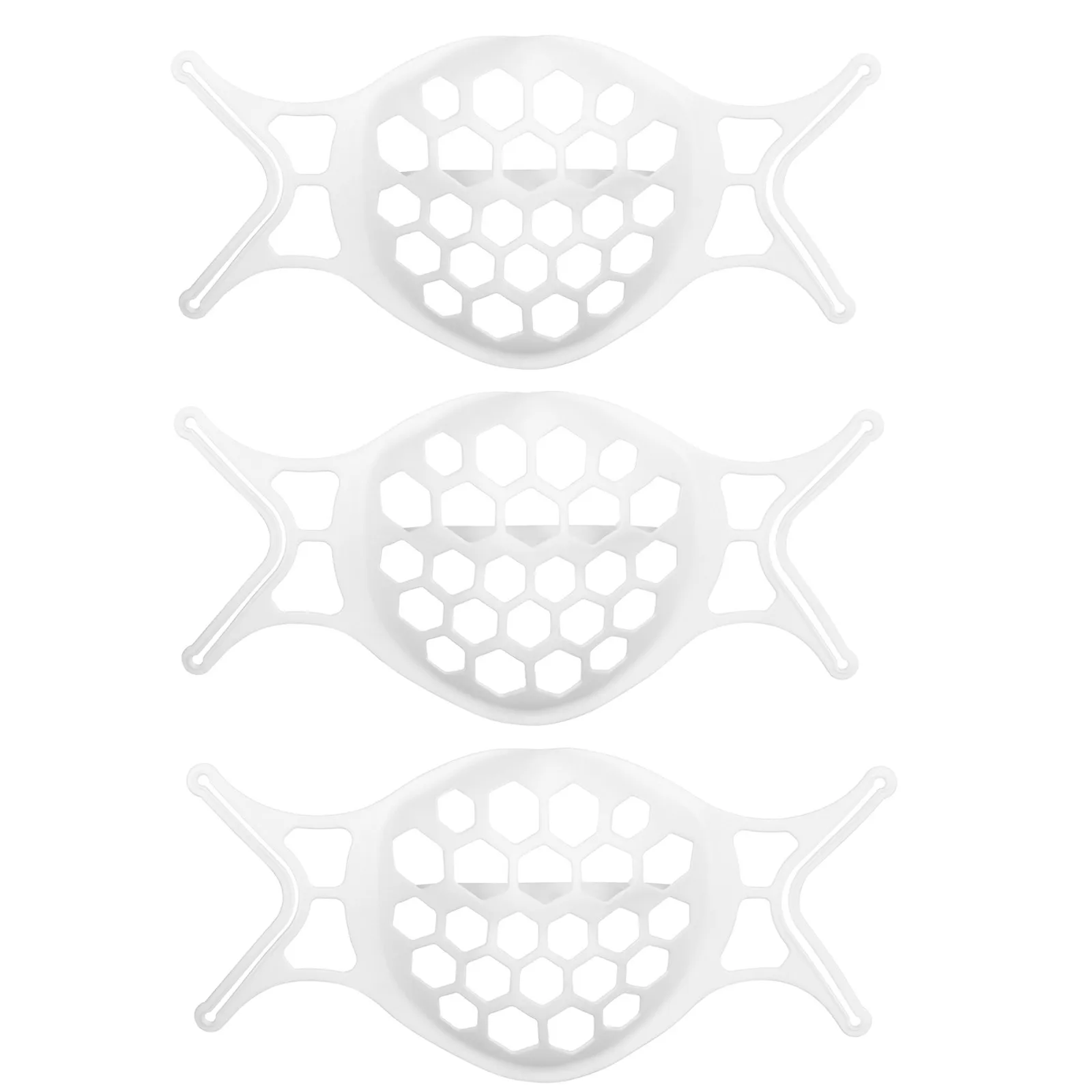 

3PC 3D Mouth Mask Support Breathing Assist Help Mask Inner Cushion Bracket Food Grade Silicone Mask Holder Breathable Bracket