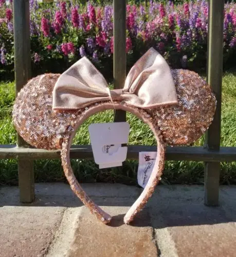 Розовое золото красный бант Минни блестки уши повязка на голову уши|Персонажи