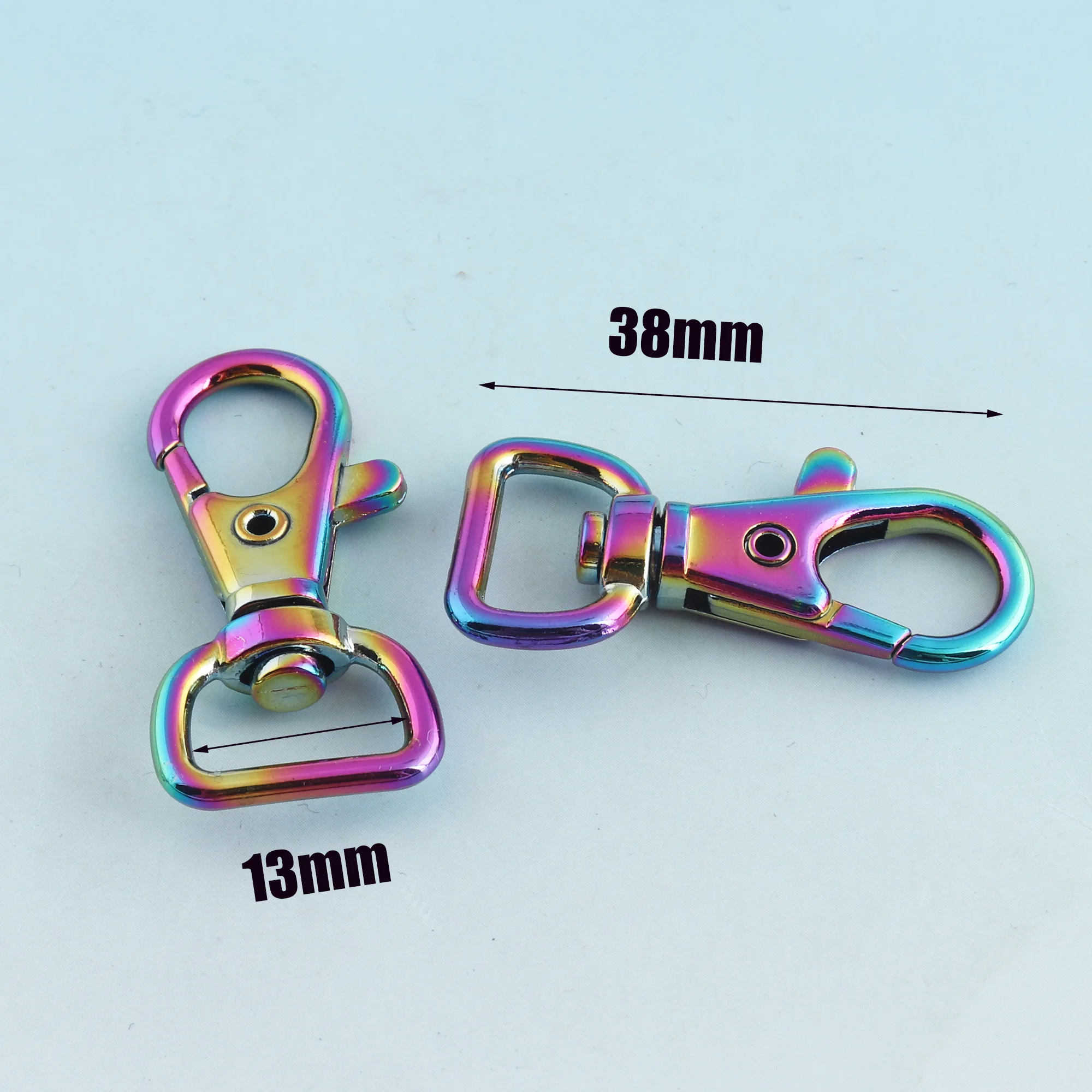 Радужная Поворотная застежка цветной карабин крючок для кошелька поводок пряжки