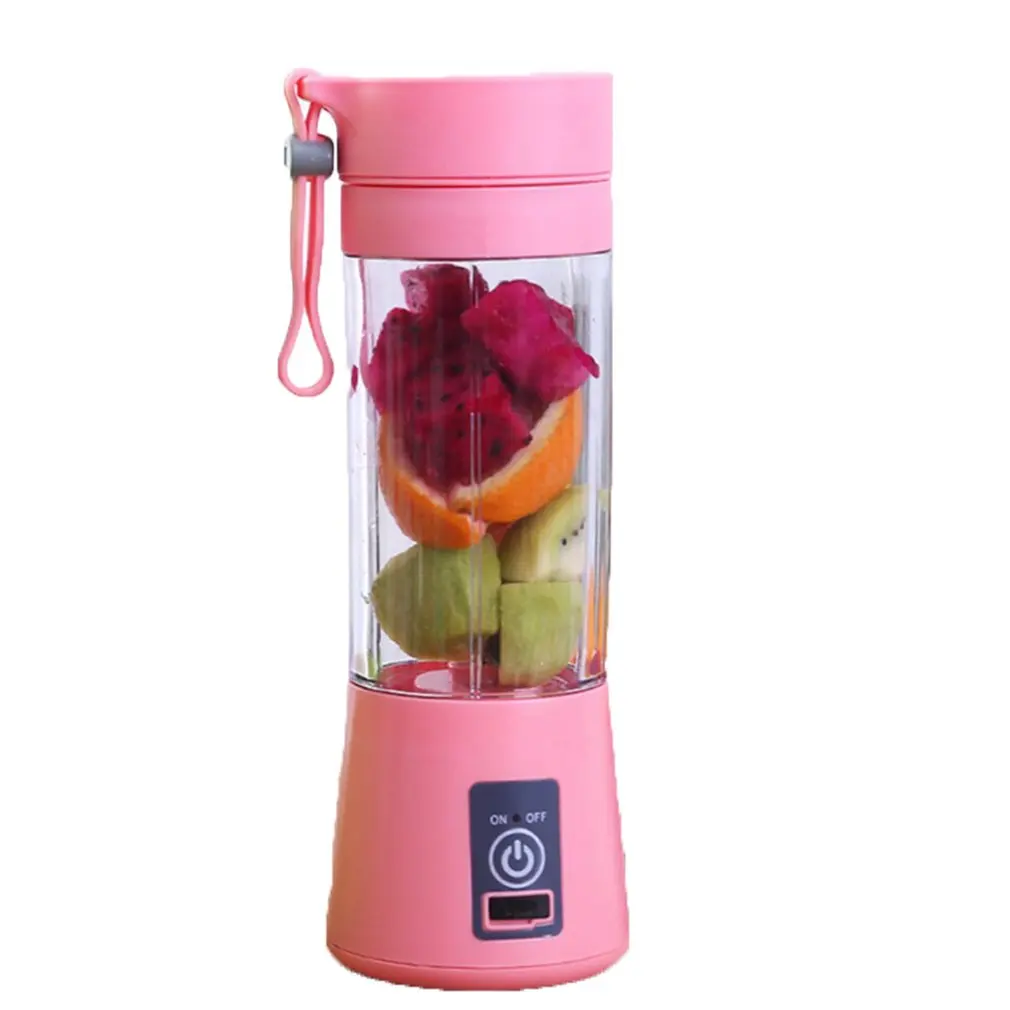 

380ml 6 Blades Mini USB Rechargeable Portable Electric Fruit Juicer Smoothie Maker Blender Machine Sports Bottle Juicing Cup