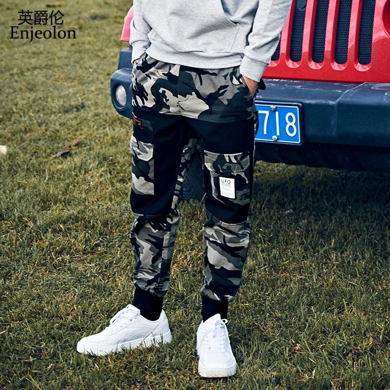 Мужские брюки-карго Enjeolon повседневные камуфляжные хлопковые брюки в стиле