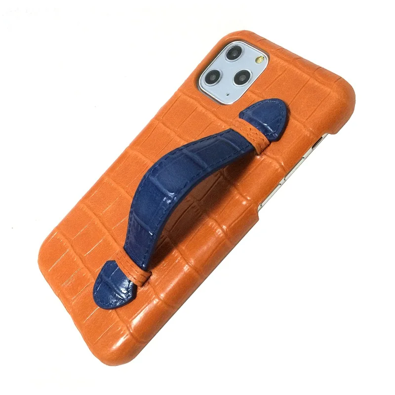 Чехол из натуральной кожи с держателем на ручном ремешке для iPhone 11 Pro Max роскошный