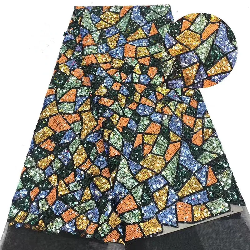 Африканская кружевная ткань высокого качества 5 ярдов Тюлевая французская