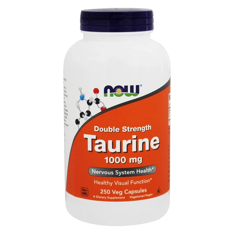 

Free shipping Double Strength Taurine 1000 mg Nervous System Health Healthy Visual Function 250 Veg Capsules