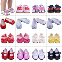 7cm doll shoes pu bow sneakers fit 18inch american43cm baby reborn doll clothes accessoriesgirls toysgenerationbirthday gift