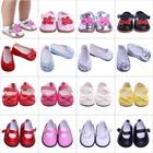 Кукольная обувь 7 см, кроссовки с бантом из искусственной кожи, подходят для кукол-реборн 18 дюймов и 43 см, аксессуары для одежды, игрушки для девочек, подарок на день рождения