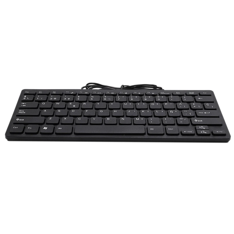 Проводная USB испанская/английская двуязычная клавиатура для планшета/Windows
