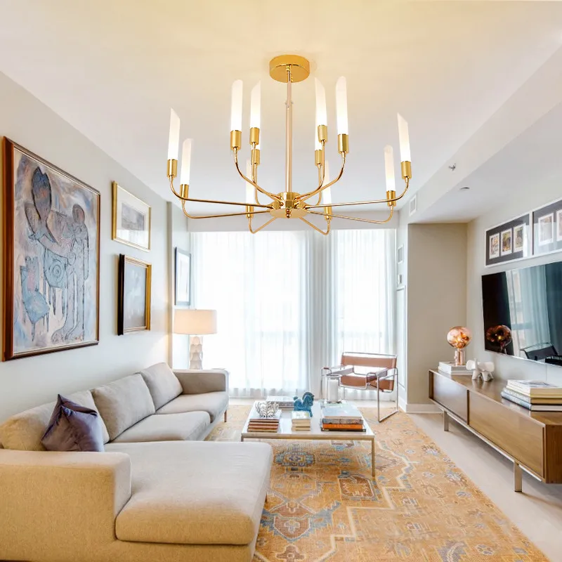 

Nordic Foyer Gold Metal G9 Led Chandelier For Living Room Glass Shades Led Pendant Chandelier Lighting Lustre Indoor Lighting