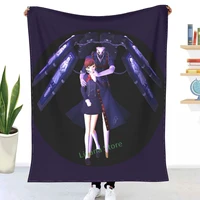 persona 3 female protagonist and thanatos death throw blanket 3d printed sofa bedroom decorative blanket children adult gift