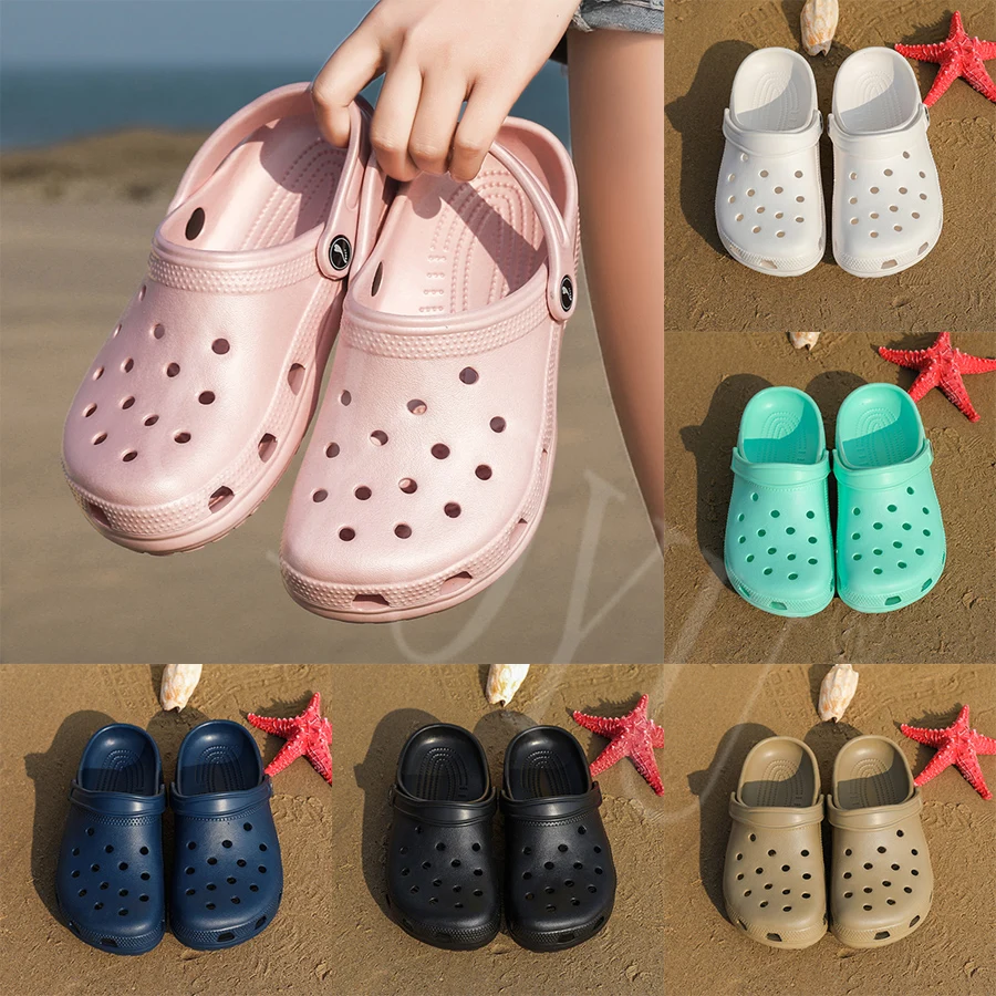 Сандалии мужские/женские резиновые обувные тапки с отверстиями Эва унисекс для