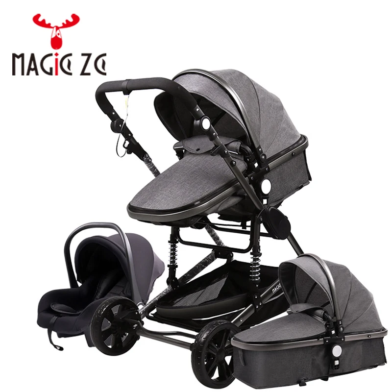 Детская коляска с высоким ландшафтом двунаправленная детская для коляски