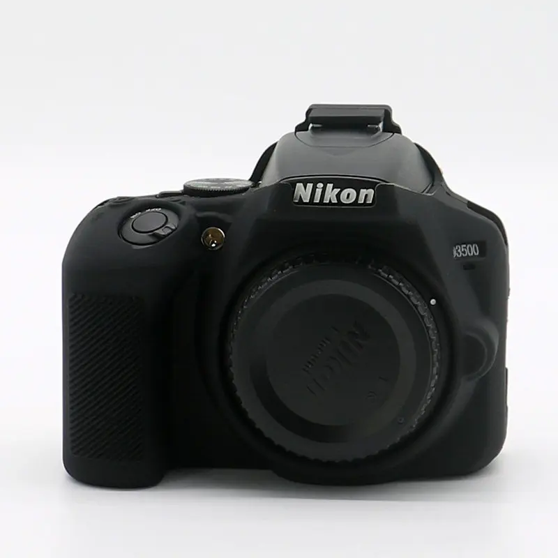 D3500 Black Камера силиконовый чехол протектор для цифровой однообъективной зеркальной камеры Canon EOS титановый Электролитный электрод со случайно выбранным Nikon Z7 Z6 D3400 D3500 D5300 D5500 D5600 D7100 D7200 D7500 D750 D850 DSLR - Цвет: D3500 Black