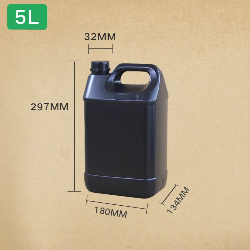 black 5 л F-style пластиковый баррель пищевой HDPE кувшин для хранения химической краски вино масло контейнер с крышкой пищевой - Цвет: black
