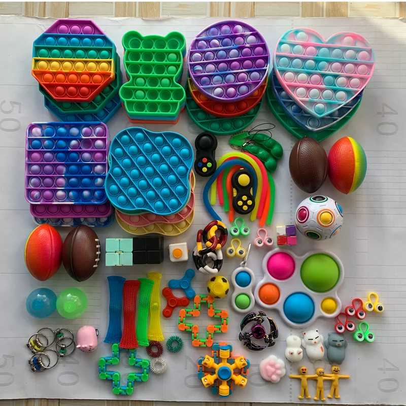 

Dropshipping Fidget Toys 20/22/23/24PCS Pack Sensory Toy Set Antistress Relief Autism Anxiety Anti Stress Bubble for Kids Adults