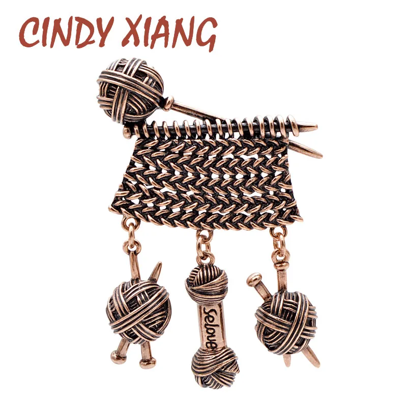 Женская Брошь CINDY XIANG Винтажная брошь в виде шара из пряжи с креативным | Броши -4000117887536