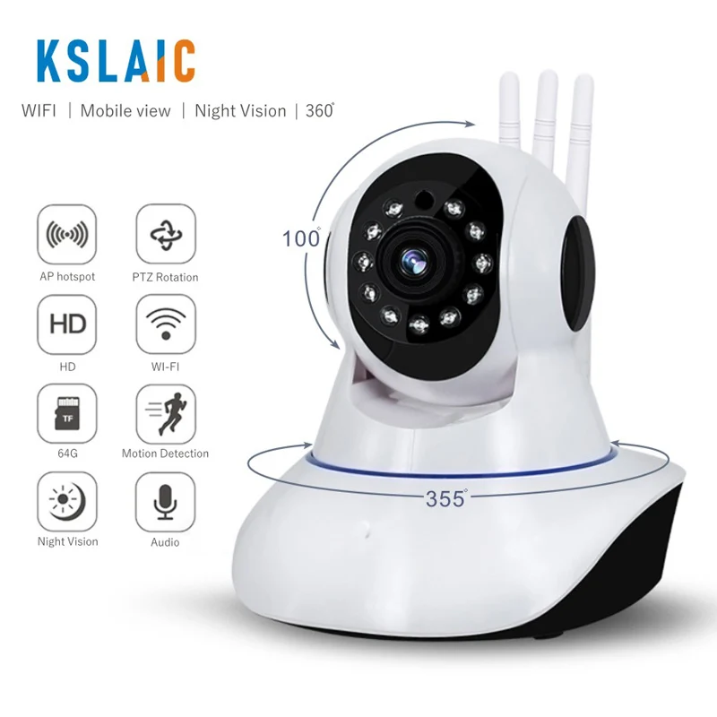 Камера видеонаблюдения беспроводная IP камера 1080P Wi Fi Радионяня для домашнего ИК
