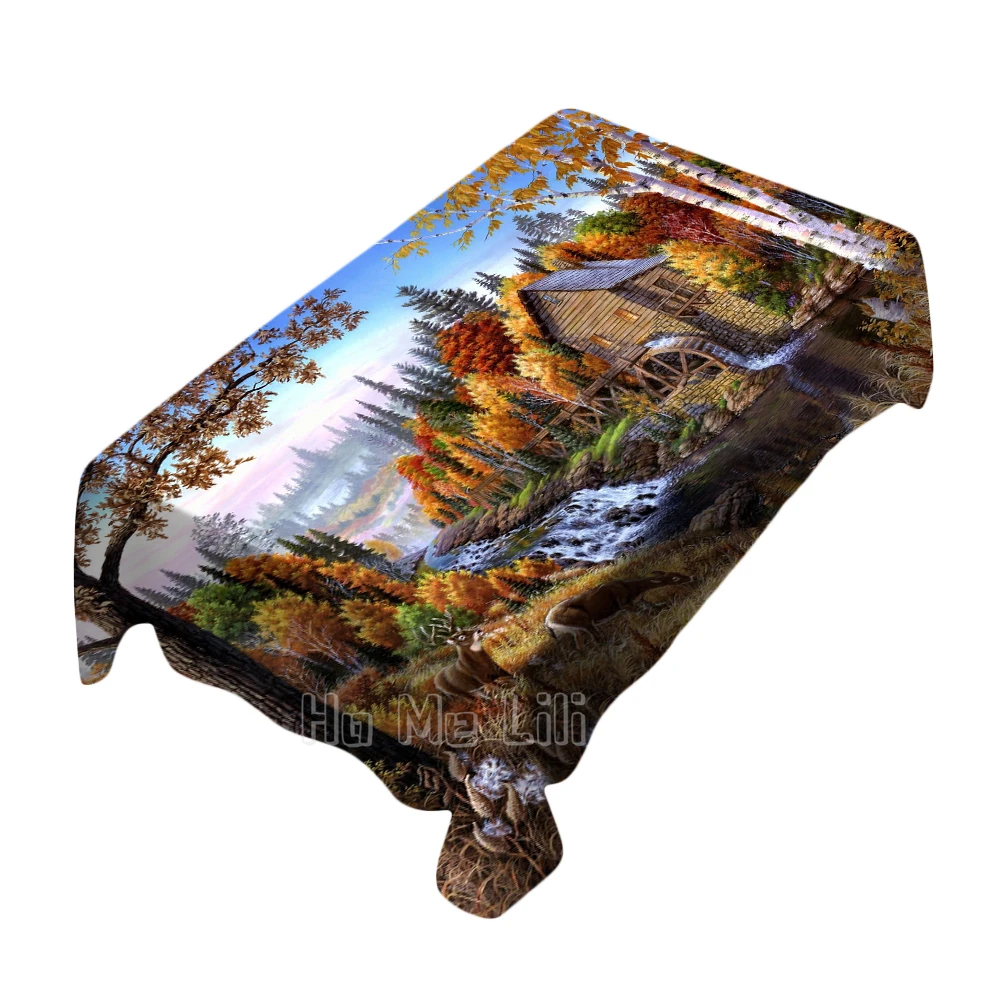 

Scenery Pictures Design Unique Rectangle Tablecloth Picnic Bbq Kitchen Dining Decor