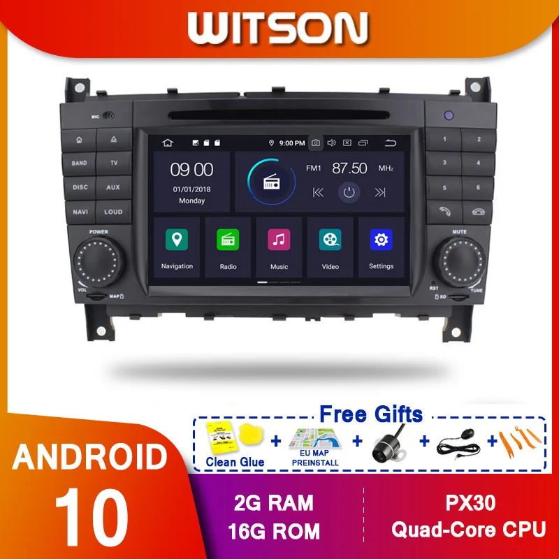 WITSON Android 10 0 Восьмиядерный автомобильный Dvd GPS плеер для MERCEDES BENZ C класс IPS экран 4 Гб