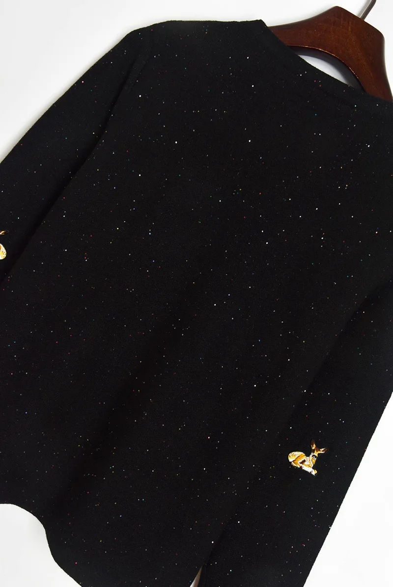 

Embroidery Cartoon Deer White sweater women autumn 2020 knitted fashion Jumpers Casual oversized pullover Loose female sale