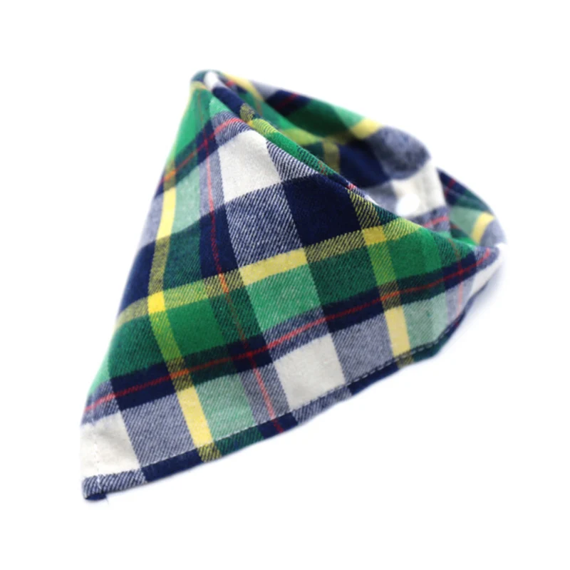 1PC No 3 Hylidge Snap Baby треугольная бандана Нагрудник слюнявчик полотенце шотландская мода плед Детские хлопковые нагрудники для маленьких мальчиков шарф нагрудник для кормления - Цвет: 1PC No 3