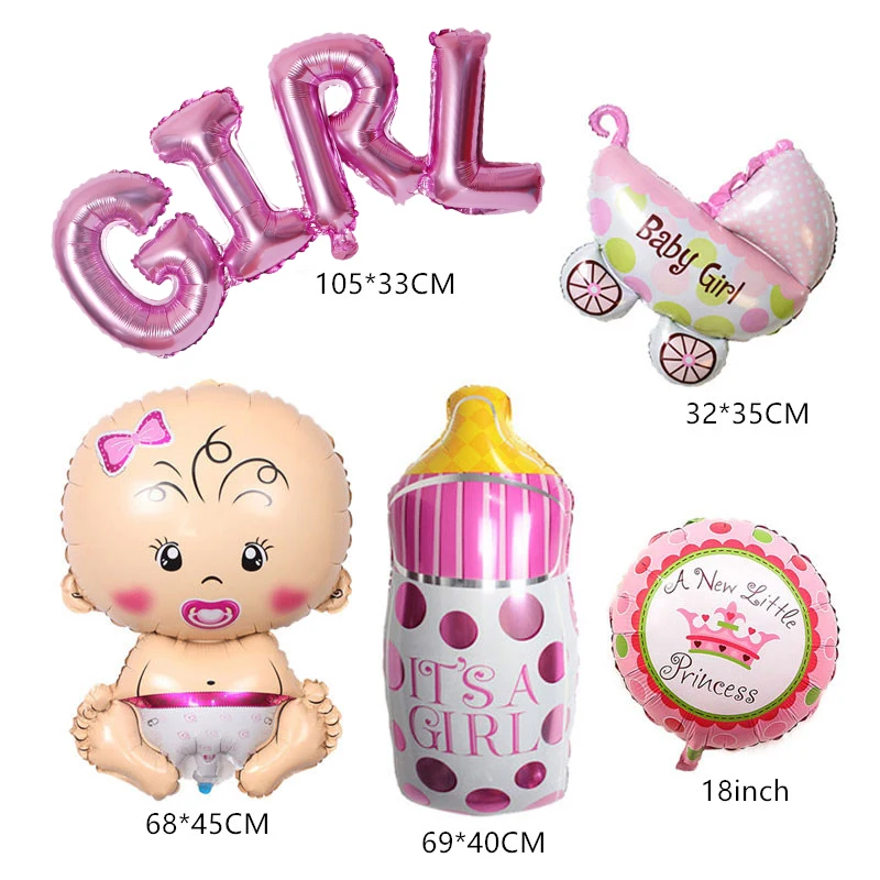 GIRL set Baby Shower украшения это мальчик девочка баннер Пол свидетельствуют о Oh Baby шар День рождения украшения детских товаров - Цвет: GIRL set