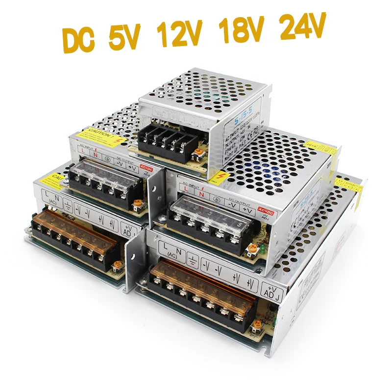 

Electrical Transformer Smps Power Supply 12V 24V 5V 18V Fonte LED Driver 12 V Power Supply AC 220V TO DC 12V 24V 5V Transformer