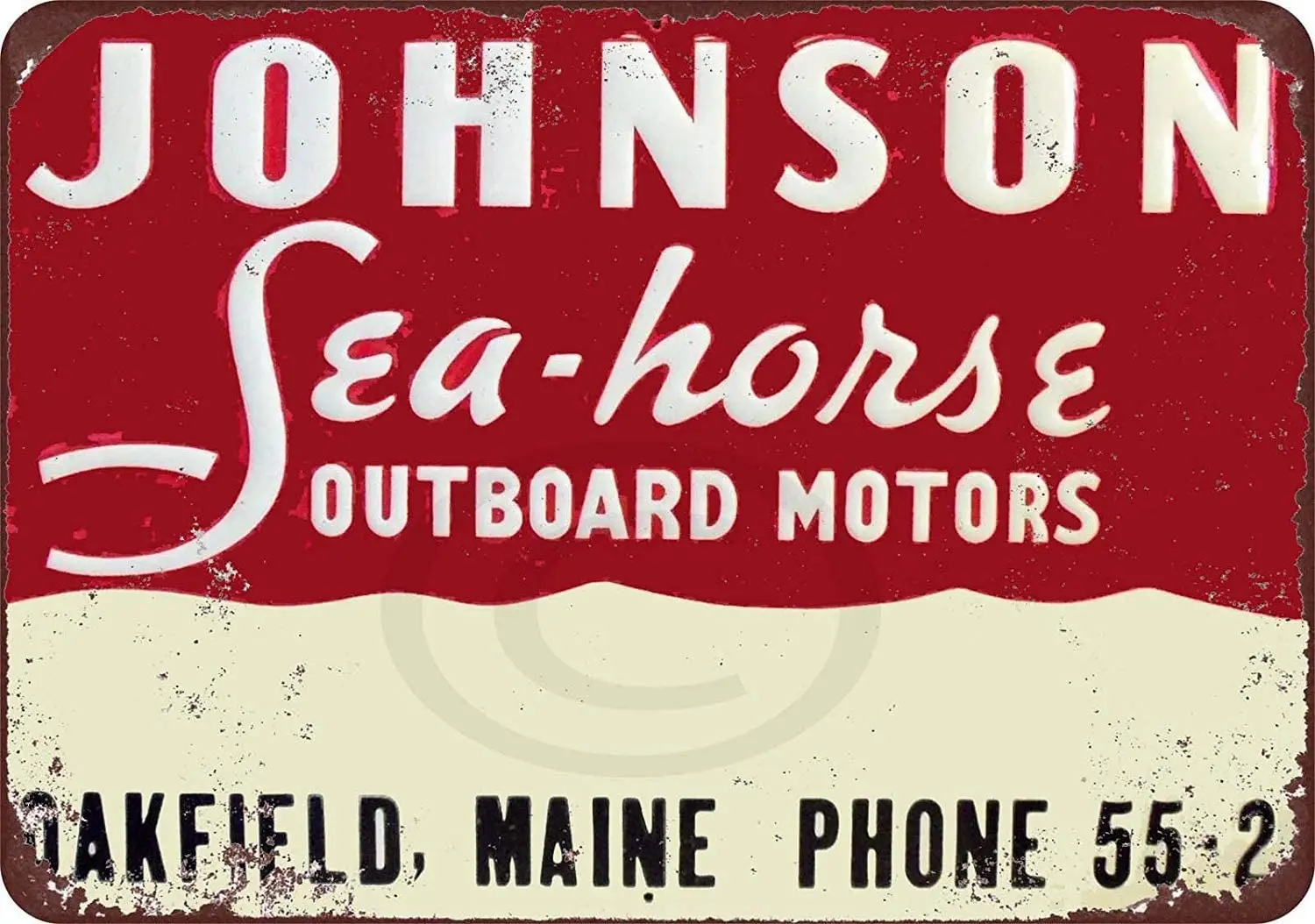 

Jesiceny New Tin Sign Johnson Sea-Horse Outboard Motors Vintage Aluminum Metal Sign 8x12 Inches