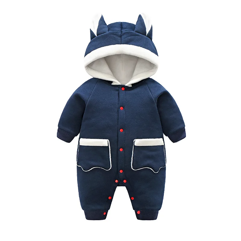 2019 г. Детский зимний комбинезон для новорожденных теплый плотный девочек теплые