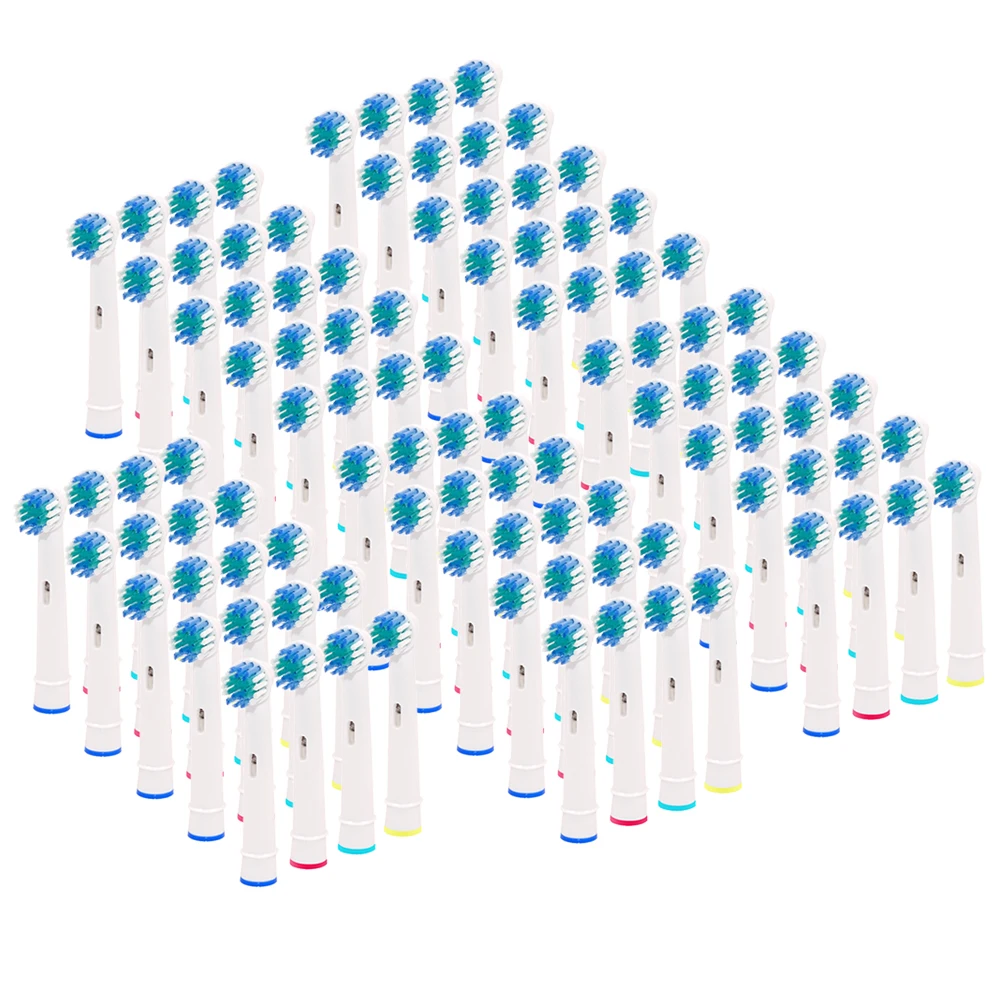 

100PCS Replacement Toothbrush Heads for Oral Hygiene B Cross Floss Action Precision Soft Bristle Electric ToothBrush Wholesale