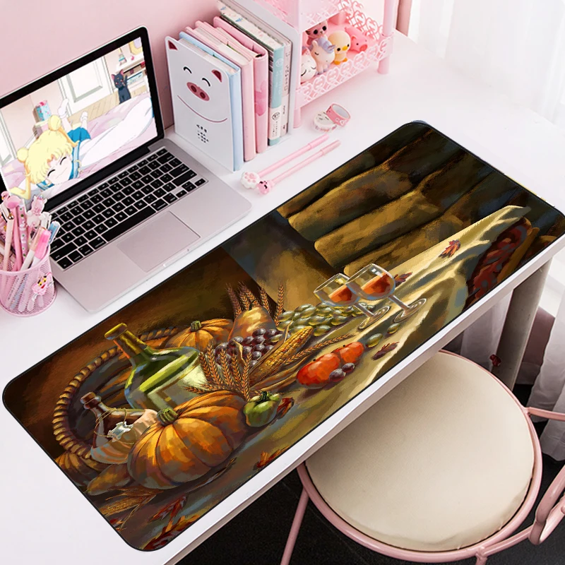 

MRGLZY Notepad Computer Desk Accessor Gam Carpet Desktop Keyboard Carpet Work Pad Thanksgivingrgb mousepad diy custom mousepad