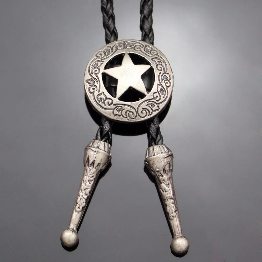 Новое поступление западный юго-западный мужской подарок Техасский Ranger Star Leather Rodeo Bolo Bola Галстук Топ Мода 2 цвета аксессуары