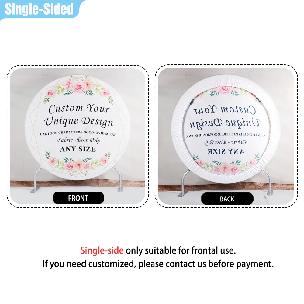 Круглая мозаика Funnytree с мраморным рисунком для дня рождения черного и белого