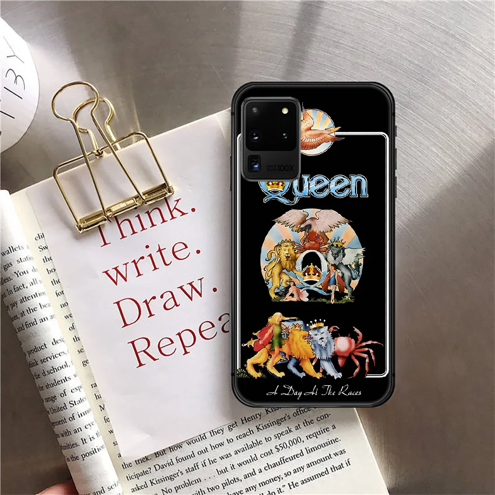 

Rock Queen Band Phone Case Cover For Samsung Galaxy Note S 7 8 9 10 10E 20 Plus Lite Uitra Black Cover Painting Case Silicone
