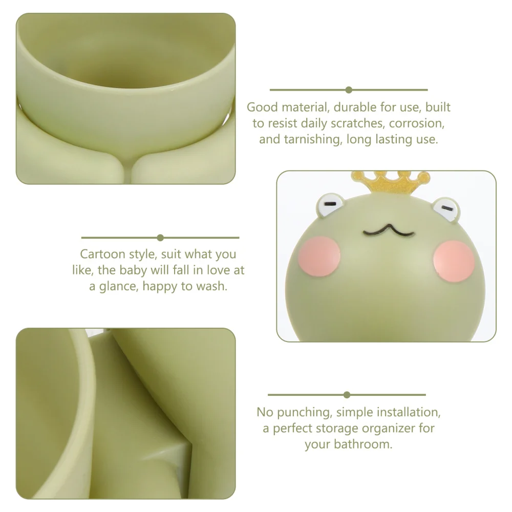 

1Pc Lovely Punching-free Toothbrush Cup with Rack Children Mouthwash Tool Set