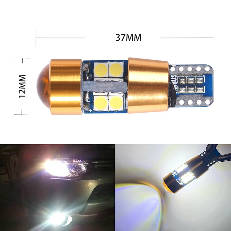 Автомобильная 19led маленькая лампа T10 3030 W5W 12V 5W яркий без светильник с линзой