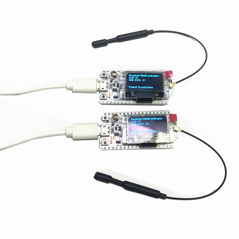HTIT-WB32LA915 2 шт. 868 мГц-915 мГц SX1276 ESP32 Lora 0.96 дюймов синий OLED Дисплей Bluetooth WI-FI Lora комплект 32 совет по развитию для Arduino - Комплект: HTIT-WB32LA915