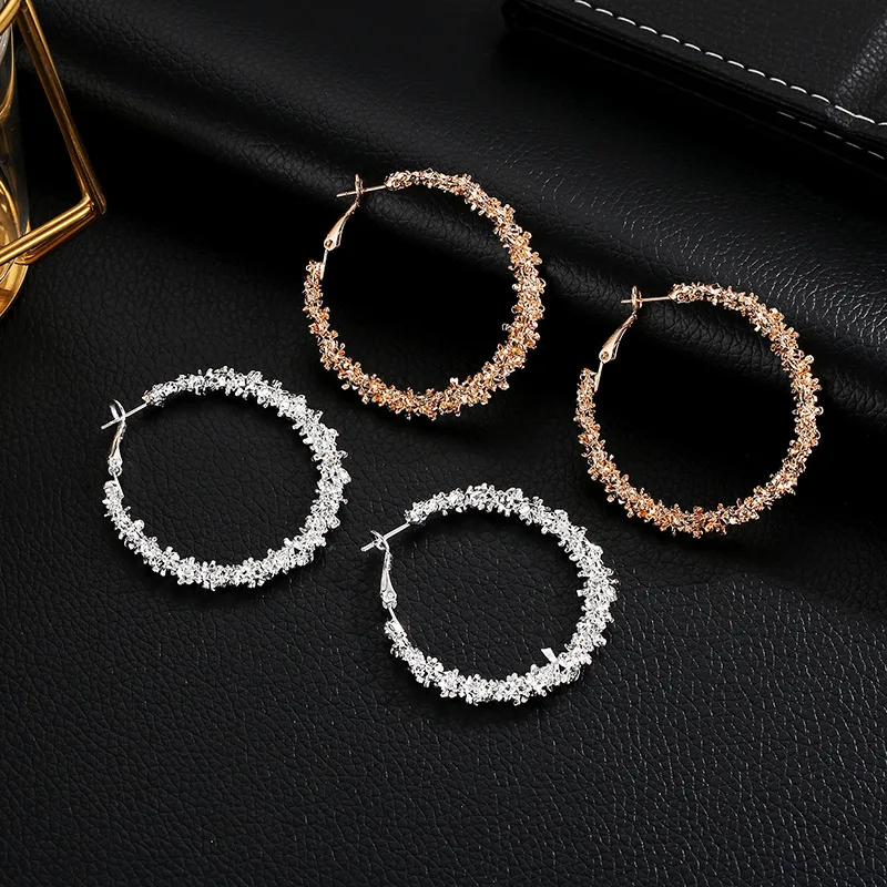 

Irregular Spiny Circle Earrings Zinc Alloy Plating Geometric Earrings Exaggerated Minimalism Personality Hipster Women Jewelry