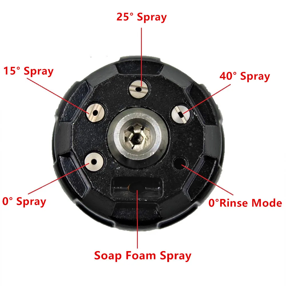 Насадки для мойки высокого давления 6 в 1 Регулируемый угол наклона распылитель
