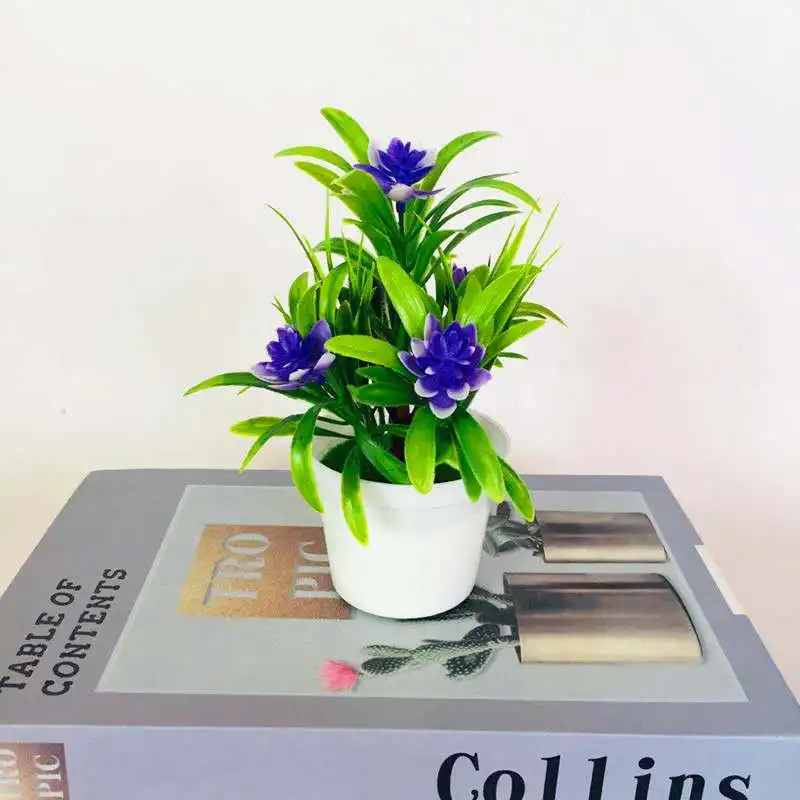 Имитация в горшке поддельный цветок 5 маленький Лотос бонсай имитация настоящий