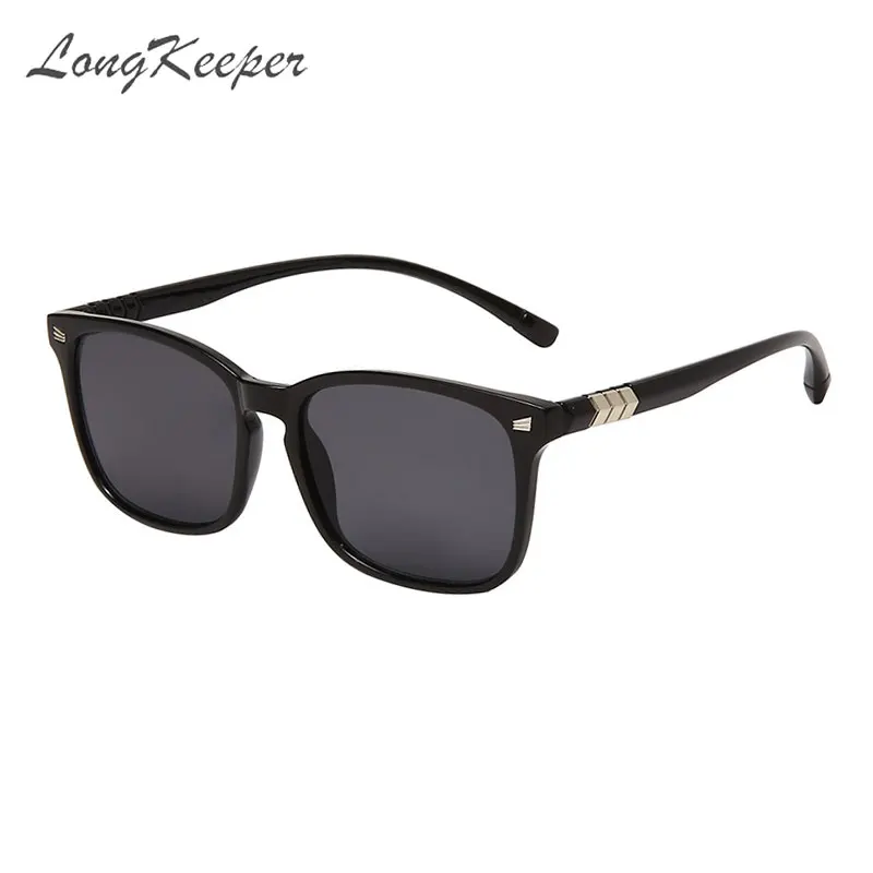 

LongKeeper Rivet Square Sunglasses Men Women Fashion Black Blue Eyeglasses UV Protection Goggle Gafas De Sol