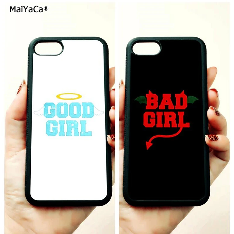 Чехлы для телефонов MaiYaCa BFF good bad girl best friends с мягкими краями apple iPhone 11 12 pro max 5s SE 6 6s 7 8
