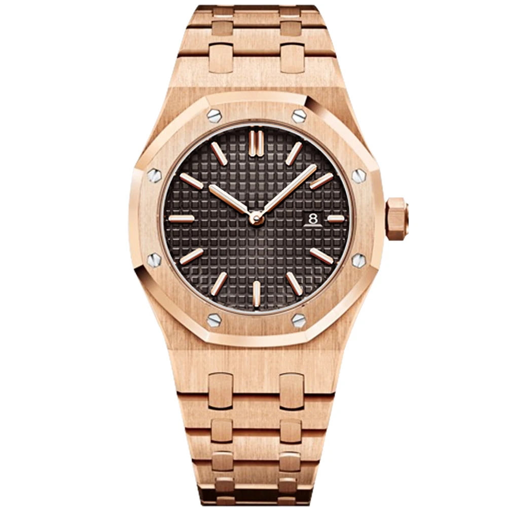 41 мм Мужские часы Королевский стерильный чехол из нержавеющей стали Oak