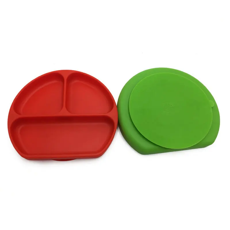 Детская силиконовая миска без присоски BPA тарелка для лица со смайликом детская