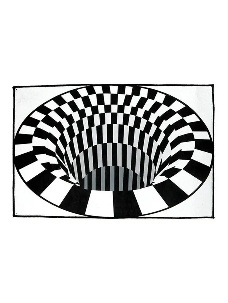 3D Vortex Illusion Rug Carpet Tapis Impression Floor Pad Print Bottomless Hole Mat Blanket Room Decor | Дом и сад